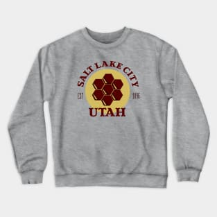 Salt Lake City Utah, Beehive State Crewneck Sweatshirt